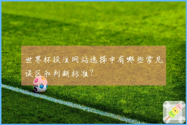 世界杯投注网站选择中有哪些常见误区和判断标准?